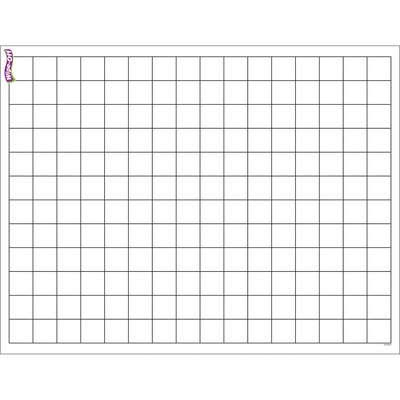 TREND Graphing Grid Small Squares Wipe-Off Chart, 17" x 22", Pack of 6 (T-27305-6)