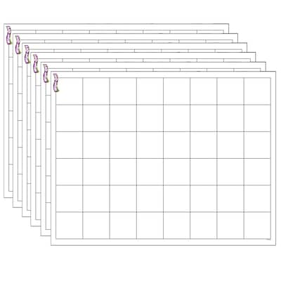 TREND Graphing Grid (Large Squares) Wipe-Off Chart, 17 x 22, Pack of 6 (T-27306-6)