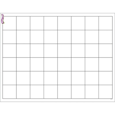 TREND Graphing Grid (Large Squares) Wipe-Off Chart, 17 x 22, Pack of 6 (T-27306-6)