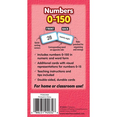 Edupress™ Numbers 0-150 Flash Cards 170 Cards (TCR62032)