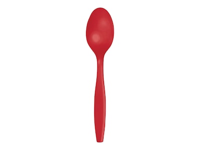 Creative Converting Touch of Color Plastic Spoon, Red, 150 Pieces/Pack (DTC010553BSPN)