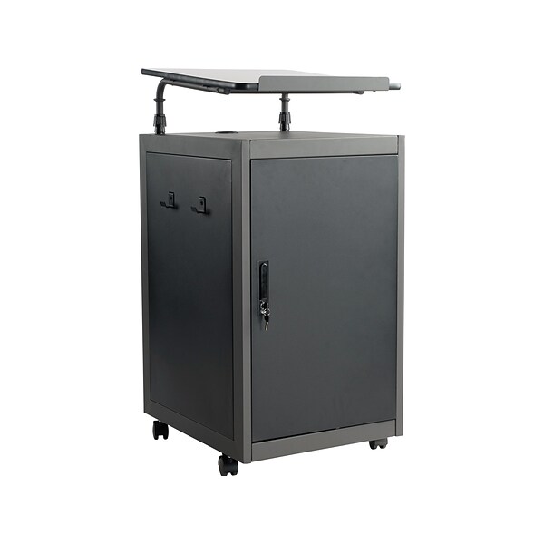 Oklahoma Sound WorkPod 41 Floor Lectern, Black/Charcoal Slate/White Nebula (TWPL1)