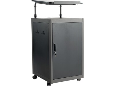 Oklahoma Sound WorkPod 41 Floor Lectern, Black/Charcoal Slate/White Nebula (TWPL1)