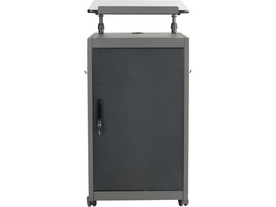 Oklahoma Sound WorkPod 41" Floor Lectern, Black/Charcoal Slate/White Nebula (TWPL1)
