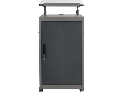 Oklahoma Sound WorkPod 41" Floor Lectern, Black/Charcoal Slate/White Nebula (TWPL1)