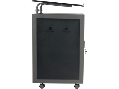 Oklahoma Sound WorkPod 41" Floor Lectern, Black/Charcoal Slate/White Nebula (TWPL1)