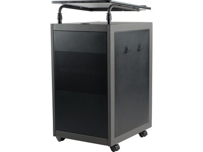 Oklahoma Sound WorkPod 41" Floor Lectern, Black/Charcoal Slate/White Nebula (TWPL1)