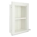 AdirHome Recessed Wall Mount Shelf, Wooden Utility Storage Shelf, 12.75 W, White (515-01-WHI)