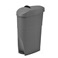 Alpine Industries Step-On Sanitary Napkin Receptacle, Compact Garbage Bin, 19 Qt, Gray