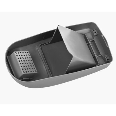 Alpine Industries Step-On Sanitary Napkin Receptacle, Compact Garbage Bin, 19 Qt, Gray