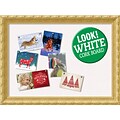 Amanti Art Framed White Christmas Card Cork Board Versailles Gold 32 x 24 Frame Gold (DSW3998814)
