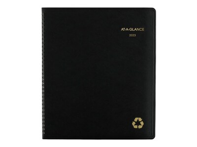 2023 AT-A-GLANCE Recycled 9 x 11 Monthly Planner, Black (70-260G-05-23)