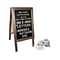 Excello Global Products Changeable Message Indoor/Outdoor Sidewalk Sign, 20 x 36, Black/Wood (EGP-