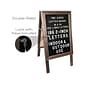 Excello Global Products Changeable Message Indoor/Outdoor Sidewalk Sign, 20" x 36", Black/Wood (EGP-HD-0084)