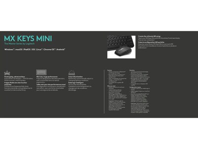 Logitech MX Keys Mini Wireless Ergonomic Keyboard, Black (920-010475)