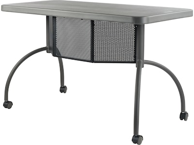 Oklahoma Sound WorkPod 48 Plastic Teachers Desk, Black/Charcoal Slate (TWPD1)