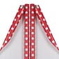 JAM PAPER Gift Wrap, Polka Dot Wrapping Paper, 25 Sq Ft per Roll, Red with White Dots, 2/Pack