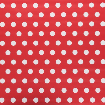 JAM Paper Wrapping Paper, 25 Sq. ft. x 30", Red with White Dots, 2/Pack (226431180A)
