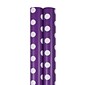 JAM PAPER Gift Wrap, Polka Dot Wrapping Paper, 25 Sq Ft per Roll, Purple with White Dots, 2/Pack