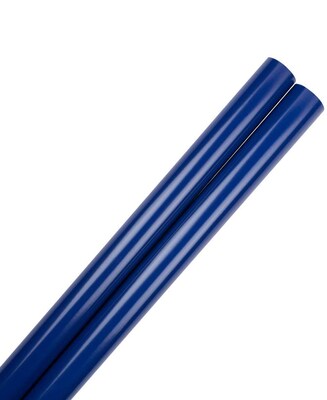 JAM PAPER Gift Wrap, Glossy Wrapping Paper, 25 Sq Ft per Roll, Royal Blue, 2/Pack