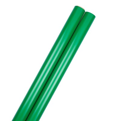 JAM Paper Wrapping Paper, 25 Sq. ft. x 30, Green, 2/Pack (165S25GRG)