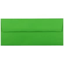 JAM Paper Gummed #10 Business Envelope, 4 1/8 x 9 1/2, Green Brite Hue, 50/Pack (15862I)