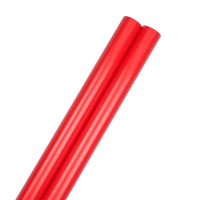 JAM Paper Wrapping Paper, 25 Sq. ft. x 30, Red, 2/Pack (165S25REG)