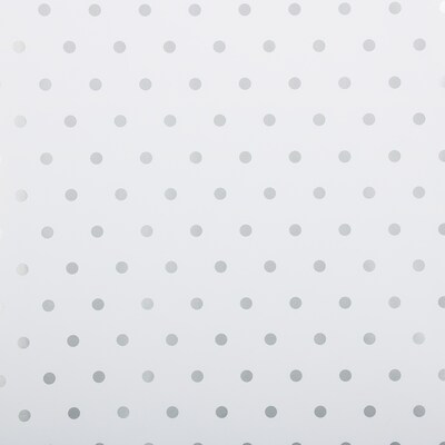 JAM Paper Wrapping Paper, 25 Sq. ft. x 30", White with Silver Glitter Dots, 2/Pack (226432368A)