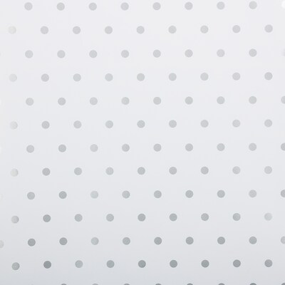 JAM PAPER Gift Wrap, Polka Dot Wrapping Paper, 25 Sq Ft per Roll, White with Silver Glitter Dots, 2/Pack