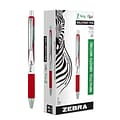 Zebra Z-Grip Flight Retractable Ballpoint Pen, Bold Point, 1.2mm, Red Ink, Dozen (21930)