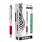Zebra Z-Grip Flight Retractable Ballpoint Pens, Bold Point, Red Ink, 12/Pack (21930)