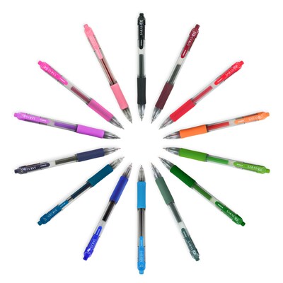 Zebra Sarasa Dry X20 Retractable Gel Pen, Medium Point, 0.7mm, Assorted Ink, 14 Pack (46824)