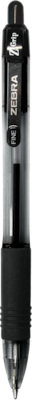 Zebra Z-Grip Retractable Ballpoint Pen, Fine Point, 0.7mm, Black Ink, Dozen (23910)