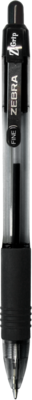 Zebra Z-Grip Retractable Ballpoint Pens, Fine Point, 0.7mm, Black Ink, Dozen (23910)