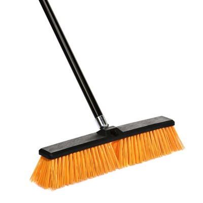 Alpine Industries 18 Yellow Rough Surface Push Broom, (2-Pack)