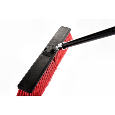 Alpine Industries 18" Red Smooth Surface Push Broom, (2-Pack)