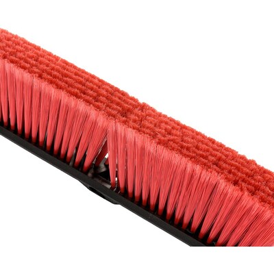Alpine Industries 18" Red Smooth Surface Push Broom, (2-Pack)