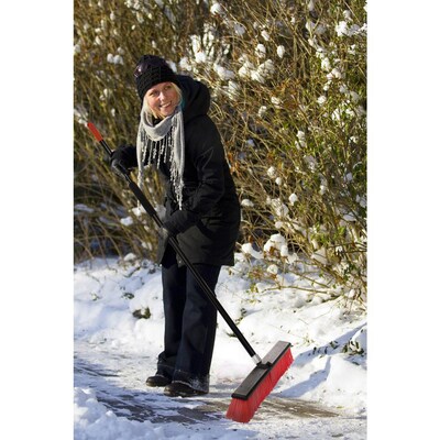 Alpine Industries 18" Red Smooth Surface Push Broom, (2-Pack)