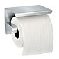 Alpine Industries Toilet Paper Holder with Shelf Storage Rack, Single Post Dispenser, Stainless Steel, (2-Pack)