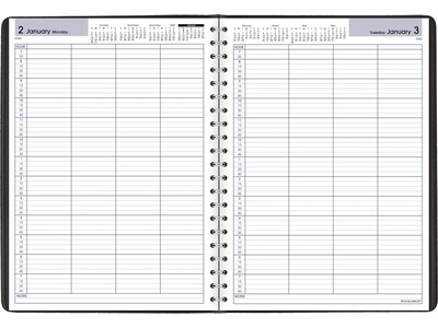 2023 AT-A-GLANCE DayMinder 8 x 11 Daily 4-Person Group Appointment Book, Black (G560-00-23)