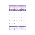 2023 AT-A-GLANCE 15.5 x 22.75 Three-Month Wall Calendar, Purple/Red/White (PM6-28-23)