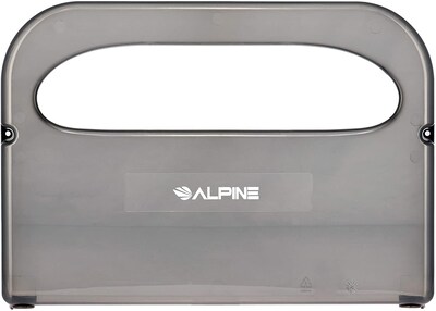 Alpine Industries Black Half-Fold Toilet Seat Cover Dispenser with 3 Pack Toilet Seat Covers