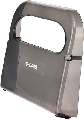 Alpine Industries Black Half-Fold Toilet Seat Cover Dispenser with 3 Pack Toilet Seat Covers