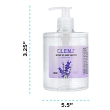 Alpine Industries Clenz Gel Hand Sanitizer, Lavender Scented, 6-Pack Pump 16 oz Bottles