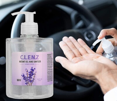 Alpine Industries Clenz Gel Hand Sanitizer, Lavender Scented, 6-Pack Pump 16 oz Bottles
