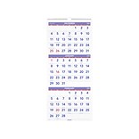 2023 AT-A-GLANCE 12 x 27 Three-Month Wall Calendar, White/Purple/Red (PM11-28-23)