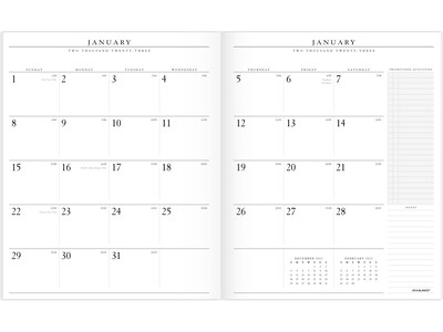 2023 AT-A-GLANCE Executive 9 x 11 Monthly Padfolio Refill, White (70-909-10-23)