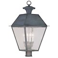Livex Lighting 4-Light Charcoal Outdoor Post Lantern with Seeded Glass (2173-61)