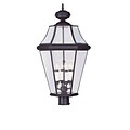 Livex Lighting 4-Light Outdoor Bronze Post Head with Clear Beveled Glass (2368-07)