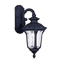Livex Lighting 1-Light Black Outdoor Wall Lantern with Clear Water Glass (7851-04)